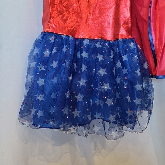 2018 DC Wonder Woman Girls 8-10 Rubies Halloween Costume With Bucket Pail - Picture 10 of 11